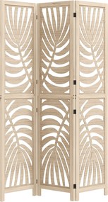 HOMCOM 3 Paneles Összecsukható Szobai Elválasztó Trópusi Pálmalevél Mintával 120x170 cm | Aosom