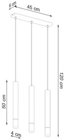 Sollux SL.0959 - Csillár zsinóron VIZIER 3xG9/40W/230V fehér