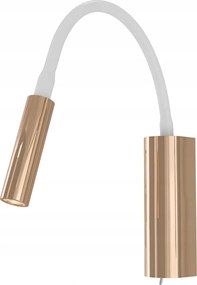 Fali lámpa flexibilis szilikon cső Nuto Bianco Gold gyerekszobába