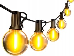 Led Fényfüzér G40 10 Méter Meleg Fehér Jekemorye