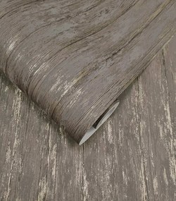 Holden Decor Textura Sapele arany-ezüst deszkamintás fémhatású vlies tapéta – 66150