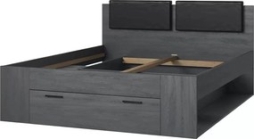 postel 160x200 kárpitozott ágy fejtámlája Galaxy 51 - tölgy carbon