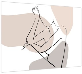 Kép - Női test vonal művészet N⁰1 (70x50 cm)
