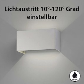 FISCHER&HONSEL 30518 WALLO Modern Kültéri Fali Lámpa Ezüst LED IP44