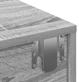 Falipolc fiókokkal szürke sonoma 60x26,5x15 cm műszaki fa