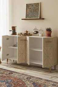 Eliz 120 - White, Travertine