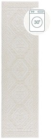Krémszínű mosható zsenília futószőnyeg 60x240 cm Jaipur – Flair Rugs