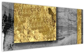 Kép - Arany négyzetek N⁰2 (120x50 cm)