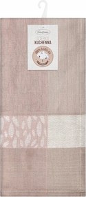 Konyhai törlőkendő Leaf 50x70 Eurofirany púderrózsaszín