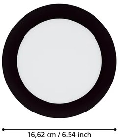 Eglo 31744 - LED fényerőszabályozható fürdőszobai lámpatest FUEVA-Z 10,5W/230V IP44 fekete