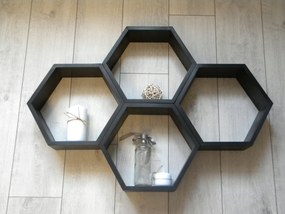 Fa Polc Méhsejt Hexagon 4 Db-os Szett