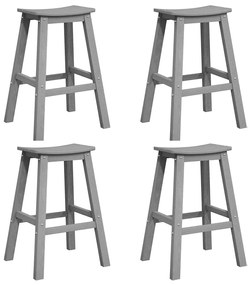 vidaXL Kerti bár szett 4 pcs Világosszürke HDPE
