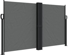 vidaXL antracitszürke behúzható oldalsó napellenző 140x1200 cm