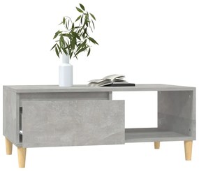 Betonszürke szerelt fa dohányzóasztal 90x50x36,5 cm