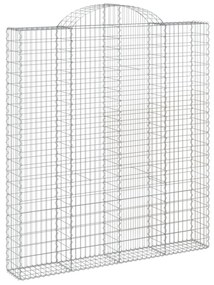 3 db íves horganyzott vas gabion kosár 200x30x220/240 cm
