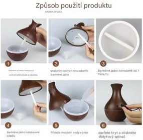 Illóolaj diffúzor fautánzattal - világosbarna