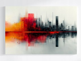 Poszter Város Panoráma Metropolisz Tükröződés Grafika 60x40