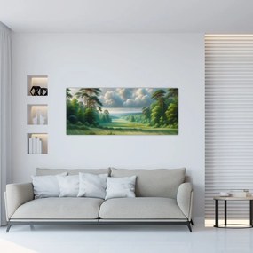 Kép - Zöld táj (120x50 cm)
