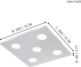 Eglo 96939 - LED Menyezeti lámpa CABUS 5xLED/4,5W/230V