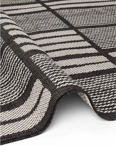 Fekete-krémszínű kültéri-beltéri szőnyeg 160x230 cm Haringey Allington – Ted Baker