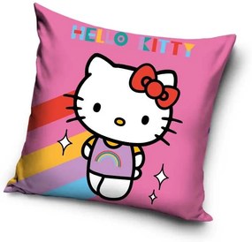 Hello Kitty Rainbow párna, díszpárna 40x40 cm Velúr