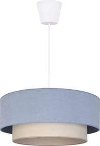 Brilagi - LED függőlámpa zsinóron BOHO ECO 1xE27/10W/230V Ø 40 cm kék/krémszínű