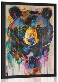 Plakát medve festmény utánzata