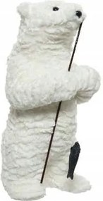 Jegesmedve horgåszbottal fehér karåcsonyi dekoråció