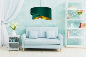 Zöld színű textil búrás függőlámpa Glimex Abazur Premium 1xE27 GA0109