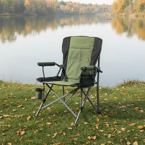 Leziter Comfort Plus karfás horgász szék pohártartóval zöld