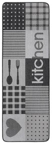 Weave Patchwork Kitchen szürke konyhai futószőnyeg, 70 x 180 cm - Hanse Home