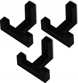 Akasztós fogas fém Furniled fekete