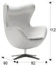 SCHULLER-594782N EGG FEHÉR SZÍNŰ FOTEL