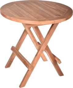Teakfa kerek kerti tárolóasztal ø 50 cm Mitan – Garden Pleasure