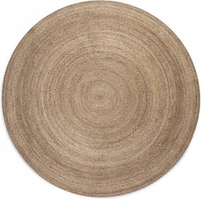 Kerek juta szőnyeg nappaliba 200cm, természetes bézs juta szőnyeg