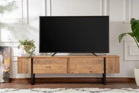 Natúr színű TV-állvány borovi fenyő dekorral 180x50x29,5 cm Serenity – Kalune Design