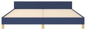 kék szövet ágykeret matrac nélkül 180 x 200 cm