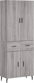 vidaXL szürke sonoma szerelt fa magasszekrény 69,5 x 34 x 180 cm