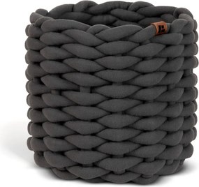 Textil tárolókosár ø 21x17 cm Peach Skin Round S – Bigso