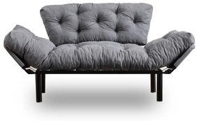 2 személyes chesterfield karfás kanapé, szürke - CABANE