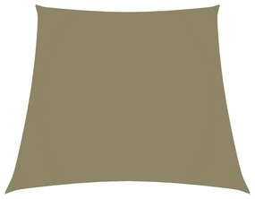 bézs trapéz alakú oxford-szövet napvitorla 2/4 x 3 m