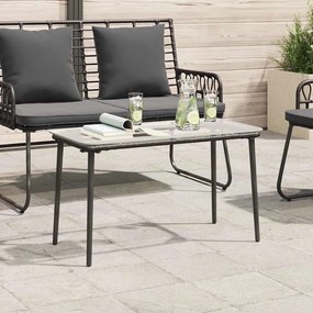 Kerti Asztal Fekete 80 x 40 x 45.5 cm Poli rattan