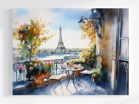Vászonkép Canvas Város Párizs Kilátás Eiffel-torony Szajna 100x75