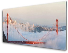 Akrilkép Építészet Bridge felhők 100x50 cm