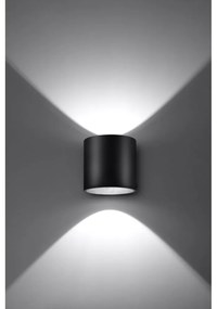 Roda fekete falilámpa - Sollux