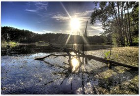 Poszterek 200x135 Naplemente a tóparton