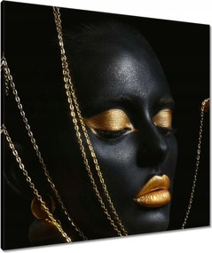 Vászonkép 80x80 Arannyal bevont fej
