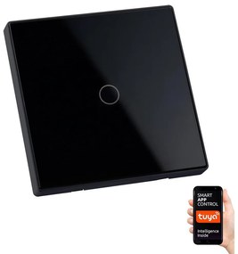 Érintős kapcsoló 1-pólusú SMART 800W/230V fekete Wi-Fi Tuya