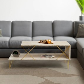 Loire Gold Travertine dohányzóasztal