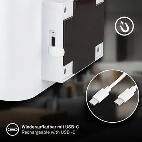 Briloner 3878016 - Újratölthető LED fali lámpa érzékelővel CHAT LED/3W/5V 2000 mAh fehér